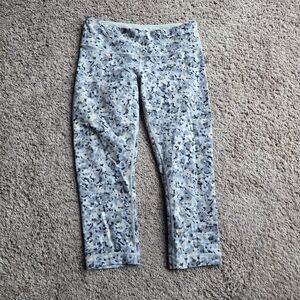 Lululemon Wunder Under Crop Silver Spoon  Patterned Leggings Size 6
